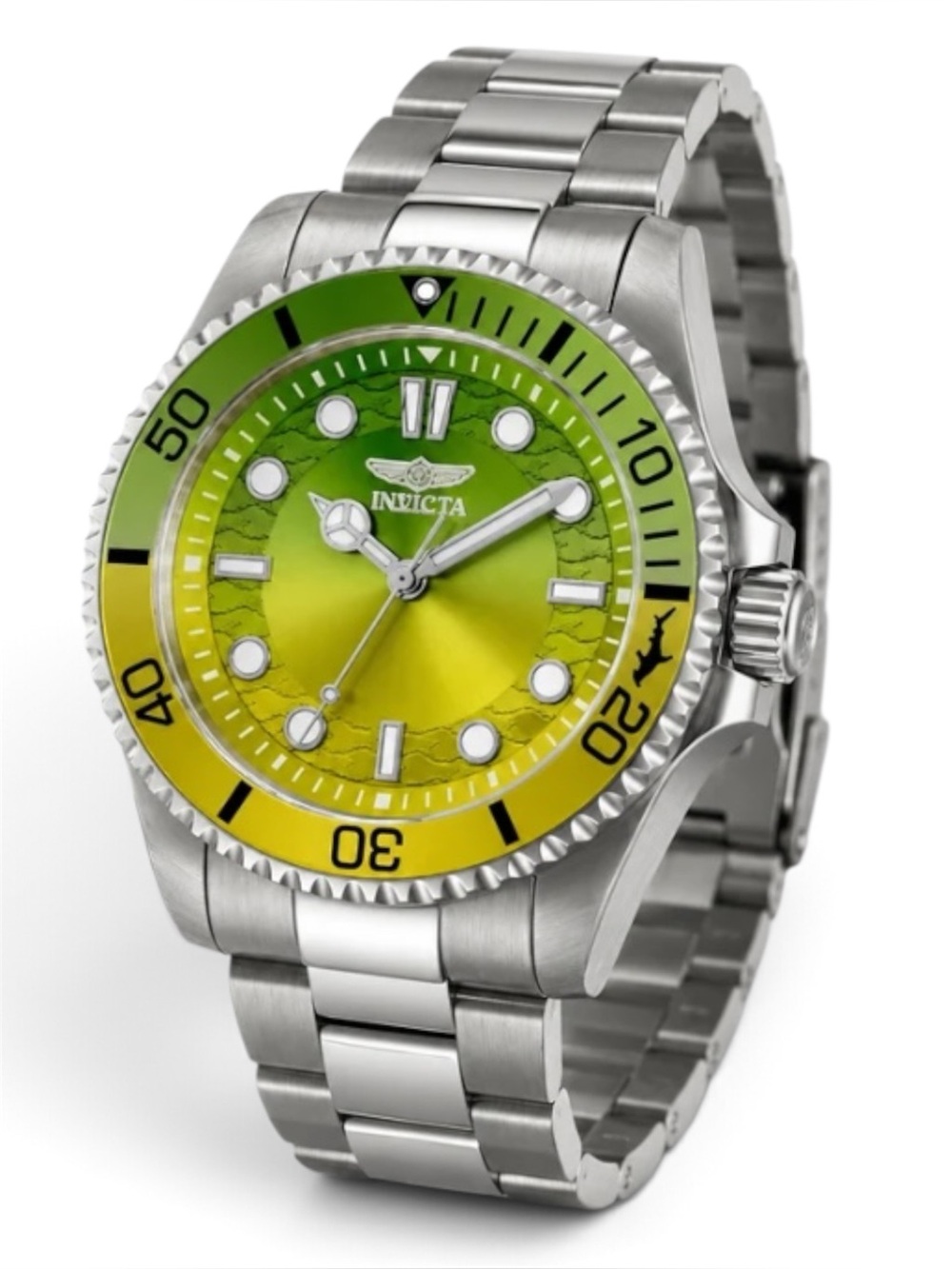 New In Case | Women’s Invicta Pro Diver Watch 50953 | Green Yellow Gradient